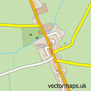 Street map sample of Canon Pyon, Herefordshire