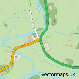 Street map sample of Capel Curig, Clwyd