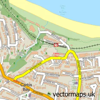 Street map sample of Carbis Bay, Cornwall