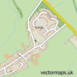 Street map sample of Cargo, Cumbria