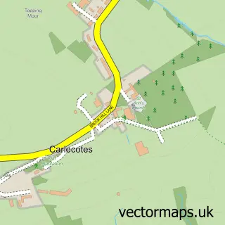 Street map sample of Carlecotes, South Yorkshire