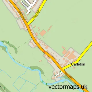Street map sample of Carleton, Cumbria