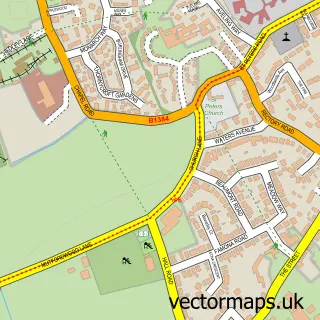 Street map sample of Carlton Colville, Suffolk