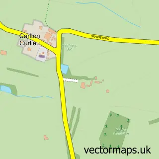 Street map sample of Carlton Curlieu, Leicestershire