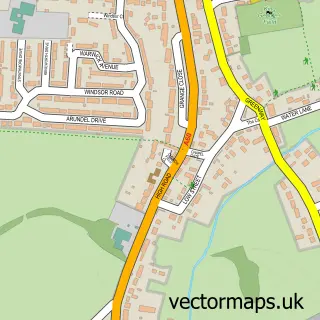 Street map sample of Carlton in Lindrick, Nottinghamshire