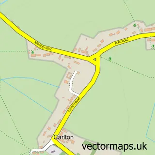 Street map sample of Carlton, Cambridgeshire