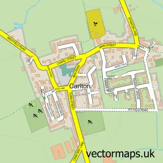 Street map sample of Carlton, West Yorkshire