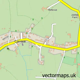 Street map sample of Carnkie, Cornwall