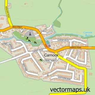 Street map sample of Carnock, Fife