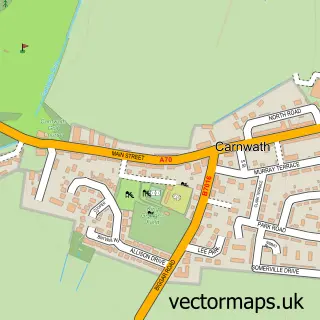Street map sample of Carnwath, Lanarkshire