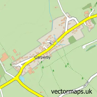 Street map sample of Carperby, North Yorkshire