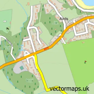 Street map sample of Carradale, Argyll and Bute