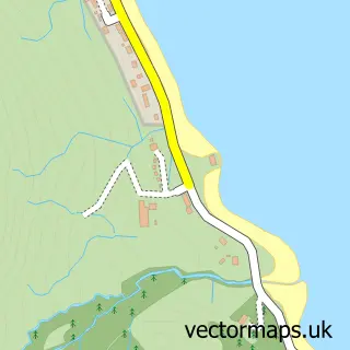 Street map sample of Carrick Castle, Argyll and Bute