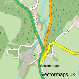 Street map sample of Carronbridge, Dumfries