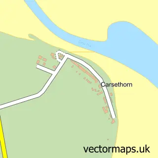 Street map sample of Carsethorn, Dumfries