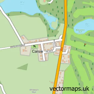 Street map sample of Carsie, Perth and Kinross