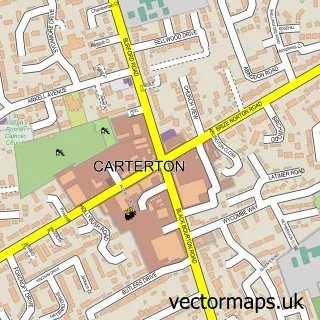 Street map sample of Carterton, Oxfordshire