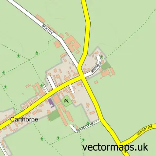 Street map sample of Carthorpe, North Yorkshire