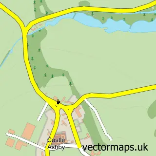 Street map sample of Castle Ashby, Northamptonshire