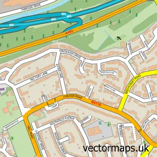 Street map sample of Castle Bromwich, West Midlands