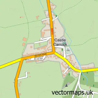 Street map sample of Castle Carrock, Cumbria