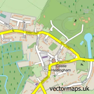 Street map sample of Castle Hedingham, Essex