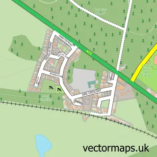 Street map sample of Castle Kennedy, Wigtown
