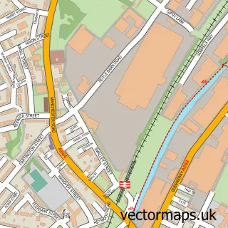 Street map sample of Castleton, Greater Manchester