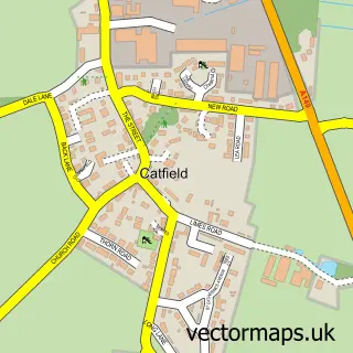 Street map sample of Catfield, Norfolk