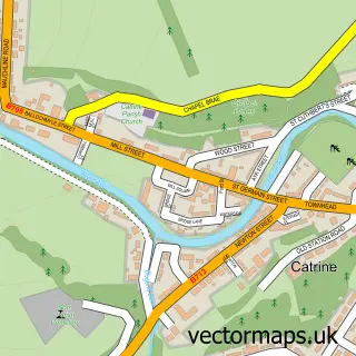 Street map sample of Catrine, Ayrshire and Arran