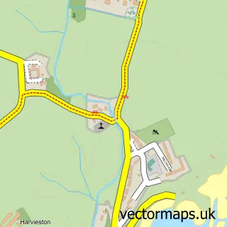 Street map sample of Catterline, Kincardineshire