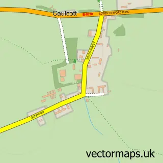 Street map sample of Caulcott, Oxfordshire