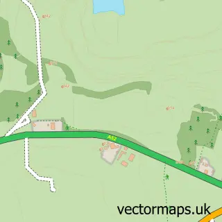 Street map sample of Cauldon Lowe, Staffordshire