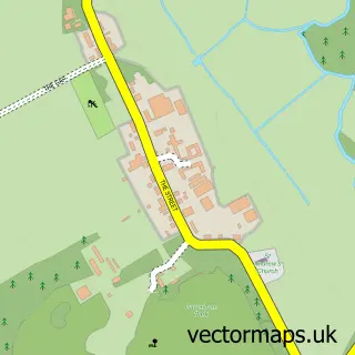 Street map sample of Cavenham, Suffolk
