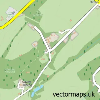 Street map sample of Cavers, Roxburgh, Ettrick and Lauderdale