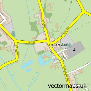 Street map sample of Caverswall, Staffordshire