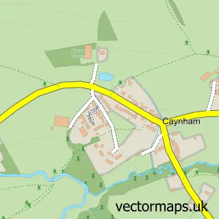 Street map sample of Caynham, Shropshire