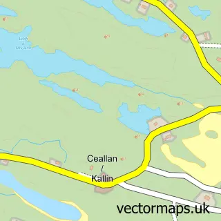 Street map sample of Ceallan, Western Isles