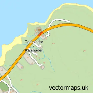 Street map sample of Cearsiadar, Western Isles