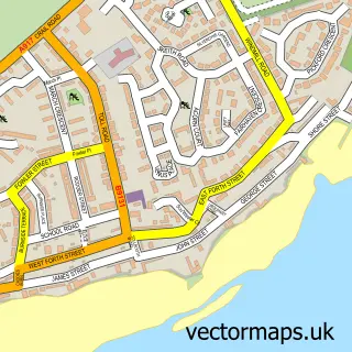 Street map sample of Cellardyke, Fife