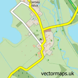 Street map sample of Cerney Wick, Gloucestershire