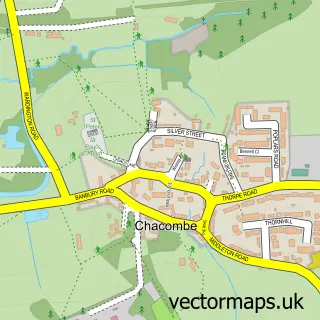 Street map sample of Chacombe, Northamptonshire