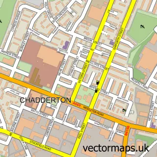 Street map sample of Chadderton, Greater Manchester
