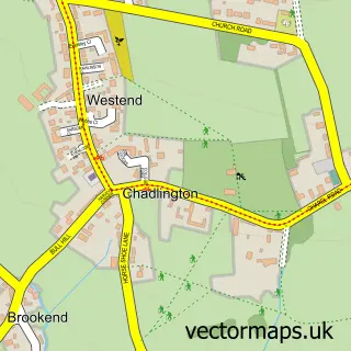 Street map sample of Chadlington, Oxfordshire