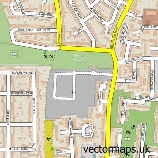Street map sample of Chadwell St Mary, Essex