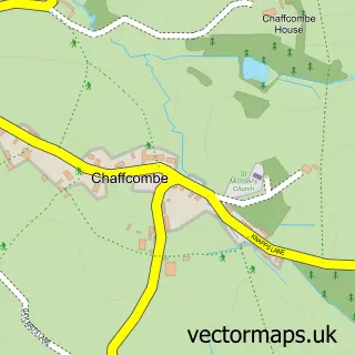 Street map sample of Chaffcombe, Somerset