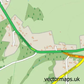 Street map sample of Chailey Common, East Sussex