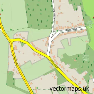 Street map sample of Chaldon, Surrey