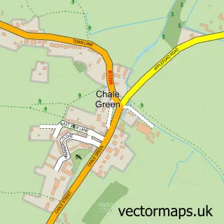Street map sample of Chale Green, Isle of Wight