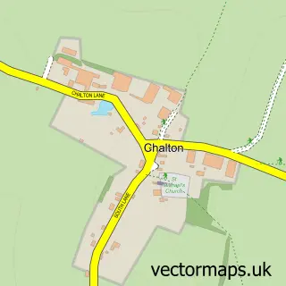 Street map sample of Chalton, Hampshire